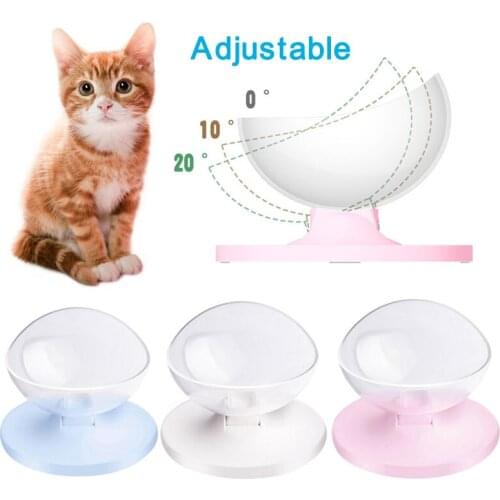 Adjustable Cat Bowl Pet Dog Feeder Multi-Angles Cat Food Water Bowl with Anti-slide Rubber Foot Mat for Cats Small Large Dogs