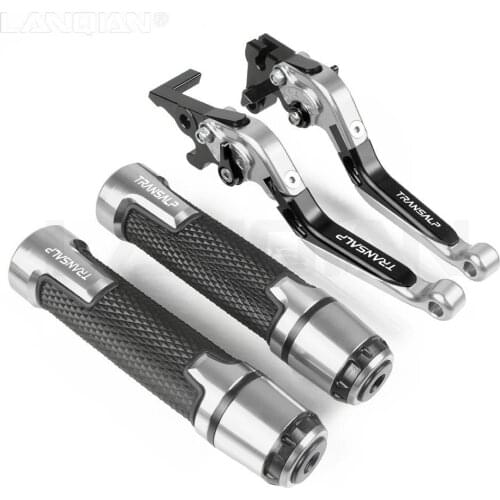 Motorcycle Brake Clutch Lever & 7/8 Handlebar Grips For Honda TRANSALP 600 VH/VJ/VK/VL/VM/VN/VP/VR/VS/VT 1987-1999 TRANSALP 600