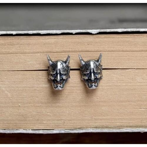Retro Devil Skull Mask Stud Earrings for Women Girls Animal Gothic Ear Stud Earrings Piercing Female Korean Jewelry A5KE