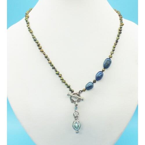 Pretty! 3MM Natural Baroque Pearl Necklace 18"