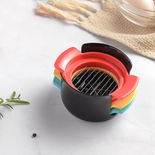 Egg Slicer 3 in 1 Multi-Functional Egg Cutter Plastic Mini Anti-slip Fruit Food Slicing Tool Kitchen Gadget Kitchen Accessories