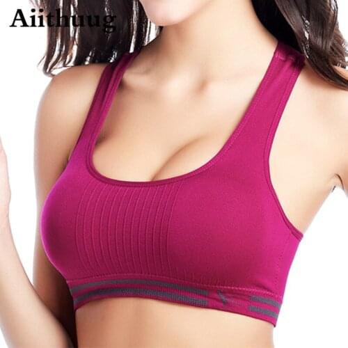 Aiithuug Womens Seamless Comfortable Sports Bra with Removable Pads Sports Bras Racerback Sport Bra with Removable Cups for