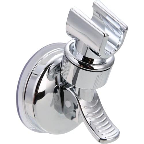1Pcs Adjustable Wall Mounted Shower Suction Bracket Strong Suction Chrome Shower Handset Holder Bathroom Supplies