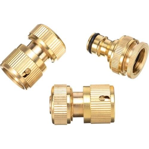 3pcs/set Garden Thread Brass Hose Quick Connector garden hose Water Gun Kit Garden Water Hose Pipe Tap Lock Connect Adapter