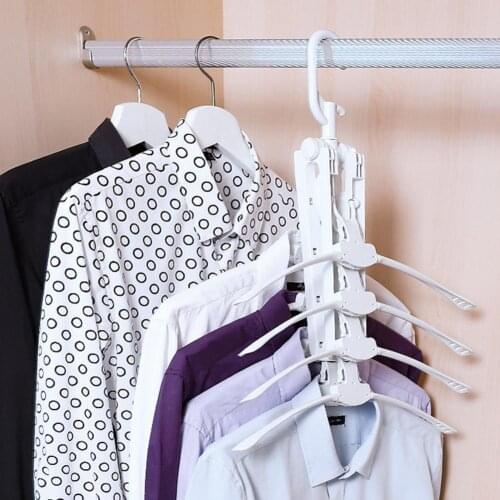 32 Foldable Clothes Magic Hanger Storage Household Multi-layer Clothing T-Shirt Drying Rack Hangers Organizer