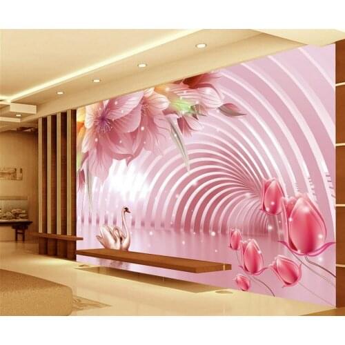 3d wallpaper flower 3d TV backdrop fantasy flowers Custom photo wallpaper Large 3D Stereo romantic