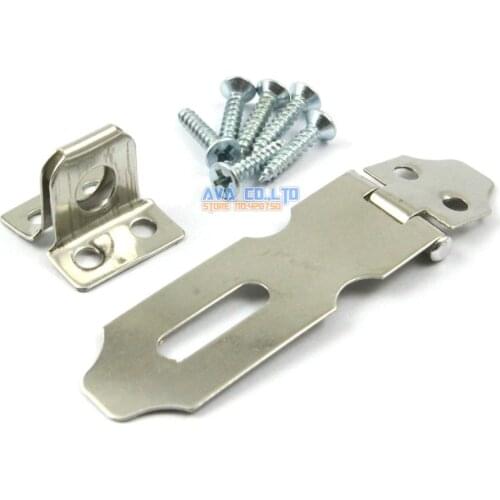 8 Pieces Cupboard Toolbox Metal Safety Padlock Door Hasp Latch Lock Set 75mm