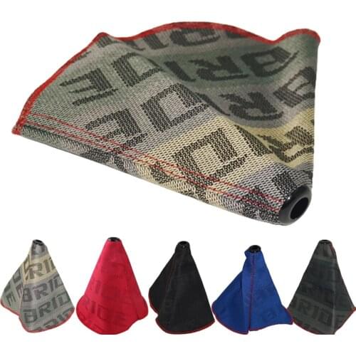 Car Bride Hyper Fabric Shift Knob Shifter Boot Cover MT/AT For Honda Accord Civic Acura Canvas Racing Shift Knob Collars