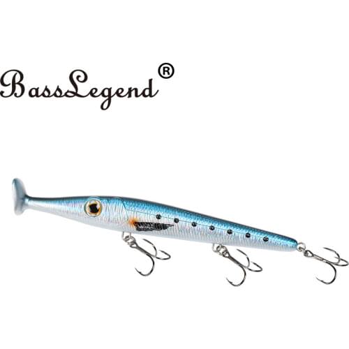 BassLegend -Saltwater Topwater Needle Fish Popper Pencil Sea Bass Lure 150mm/20g 150F