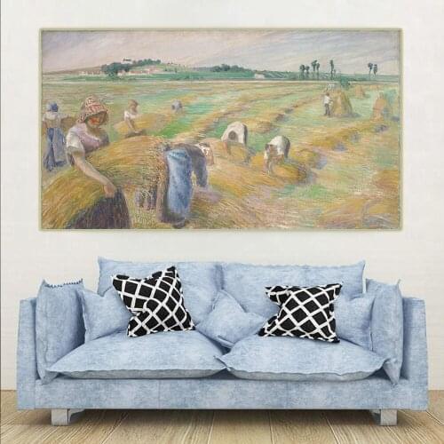 Citon Camille Pissarro《The Harvest》Canvas Oil Painting Artwork Picture Poster Famous Painting Wall Decor Home Decoration