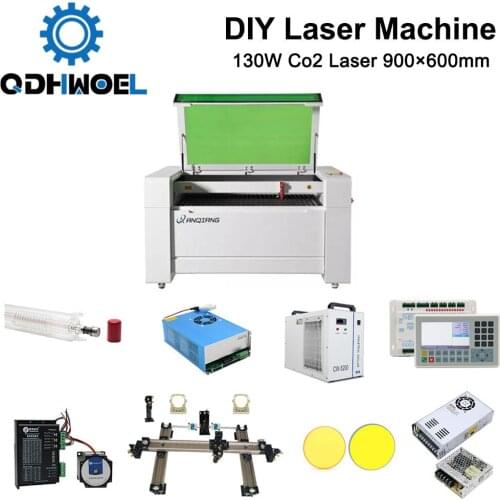 QDHWOEL DIY 9060 RECI W6 130W Co2 Laser Machine for Customized CO2 Laser Complete Accessories