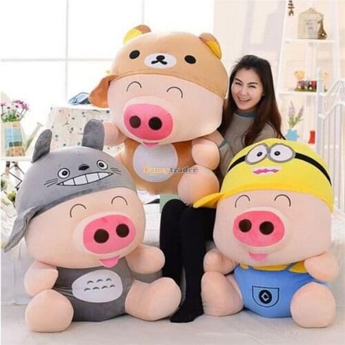 Fancytrader 37'' / 95cm Super Lovely Soft Plush Stuffed Giant McDull Pig Toy, 3 Cartoon Models Available, Free Shipping FT50732