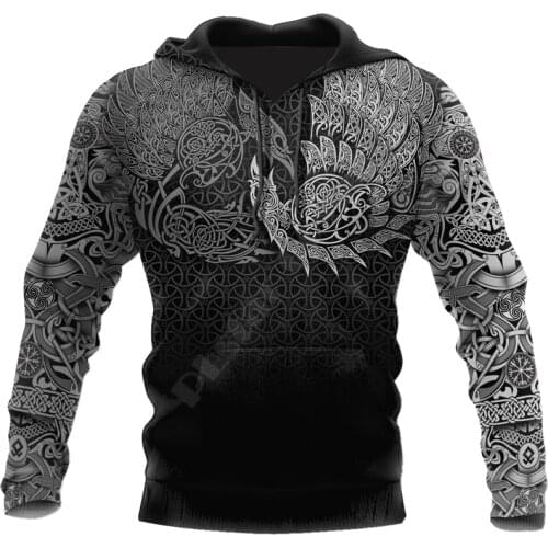 Viking Ravens of Midgard 3D printed Hoodies Sweatshirt zipper hoodies women For men Pullover Cosplay Costumes 02
