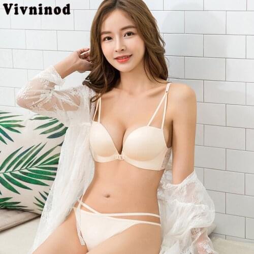 Sexy Y-Strap Beauty Back Bra Sets For Women Seamless Bra Set One-Peice below Front Buckle Lace Deep-V Straps Beauty Back Bra Set