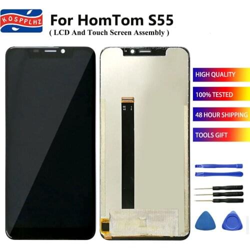 KOSPPLHZ New For Homtom S55 LCD Display and Touch Screen Digitizer Sensor Assembly Replacement For Homtom S55 Cell Phone + Tools
