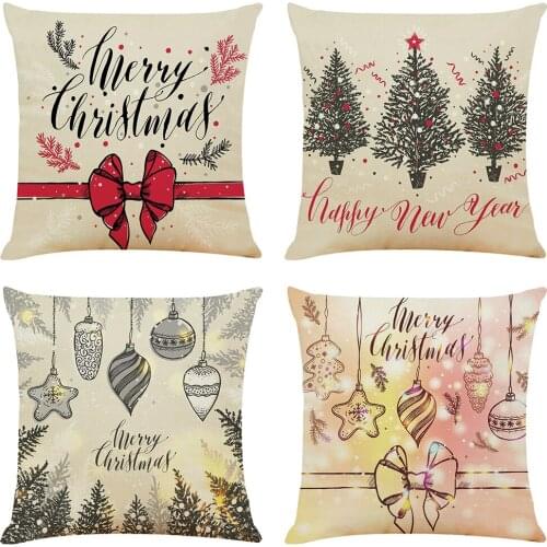 Cute Christams Cushion Cover Hoga Decorative Pillow funda cojines 45x45 housse de coussin Nordic Throw Pillow Cover for Sofa Car