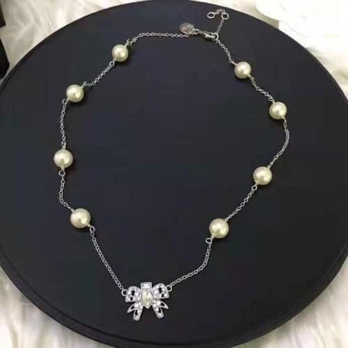 Brand Fashion Jewelry Women Vintage Silver Color Pearls Necklace Choker Party Fine Fashion Jewelry