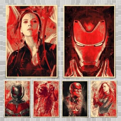 Avengers Endgame Pantheon Marvel Hero Movie Poster Wall Stickers For Home Room Bar Decor Art