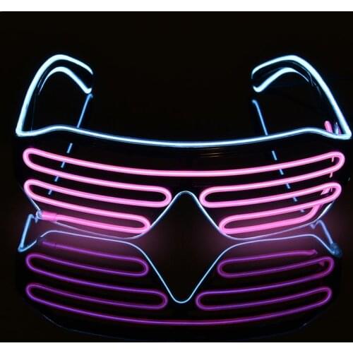 4 Colors Novelty LED Glasses Light Up Shades Flashing Luminous Rave Night Christmas Activities Wedding Birthday Party Decoration