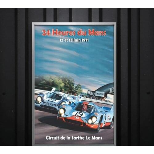 Classical 24 Hours Racing Car Poster Prin On Canvas Nordic Vehicle Wall Art Painting Picture For Living Room Home Decoration