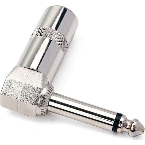 Lovoski Chrome 6.35mm Stereo Jack Professional Stage Instrumental Connector