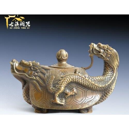 The pot handle dragon decoration supplies Home Furnishing bronze craft gift copper