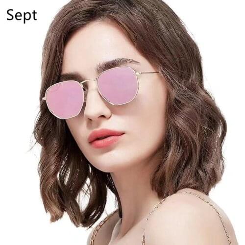 Sept Retro Small Oval Sunglasses Women Colorful Mirror Sun Glasses Classic Ladies Polarized Mirror Sunglasses UV400