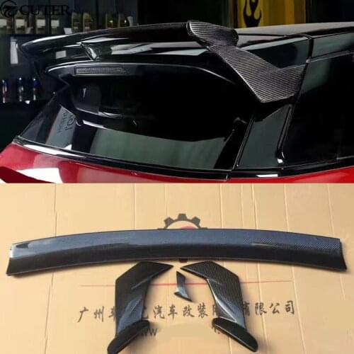 Carbon Fiber Car body kit Rear Trunk Spoiler Lip Wing For Land Rover Evoque STARTECH style