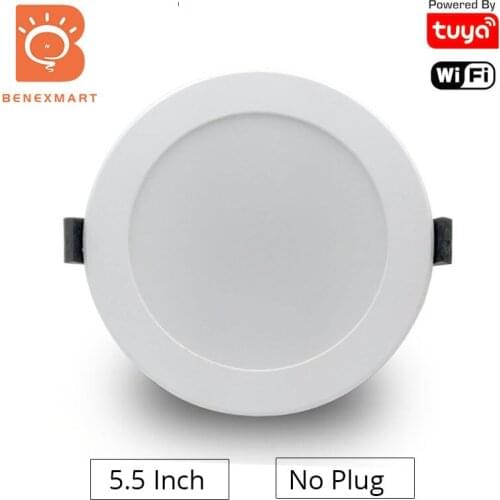 Tuya WiFi 6 Inch RGBCW Led Downlight Dimming Round Spot Light Voice Control via Alexa Echo Google Home Smart Life App