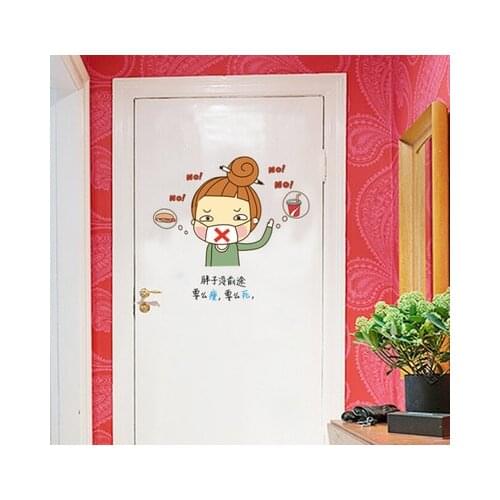 Thin or die Fatty dead-end Color transparent stickers Fashion creative home