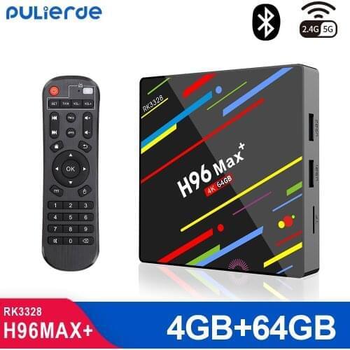 H96 MAX+ 4GB 64GB Android 9.0 TV BOX Rockchip RK3328 H2.65 4K 5GHz WIFI Set-top box 32GB Smart Media Player Bluetooth4.0 H96MAX