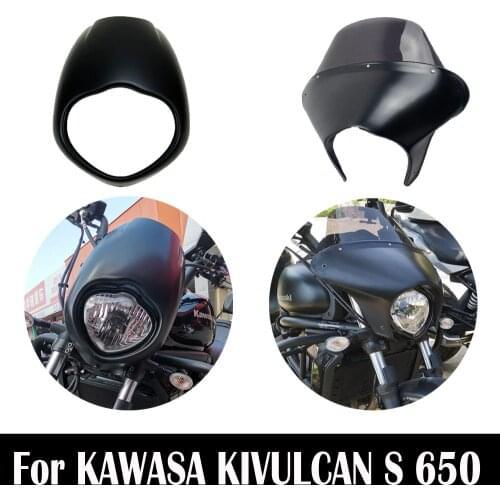 For Kawasaki vulcan S 650 Windscreen Windshield Fairing Wind Deflector for Kawasaki vulcan S 650 15-20 Motocycle Part Smoke