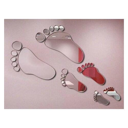 Mirror crystal ball of foot acrylic three-dimensional wall stickers child real beijingqiang