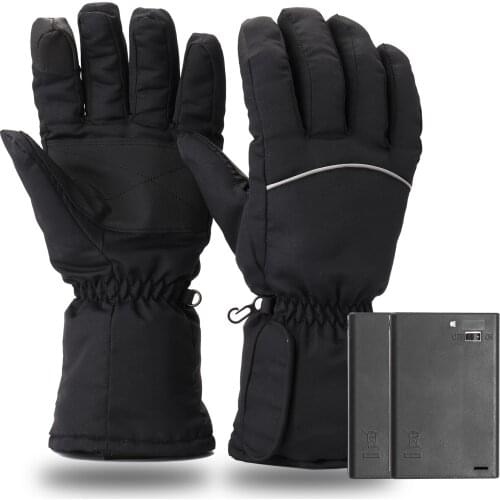 1 Pair Winter USB Hand Warmer Cycling Motorcycle Bicycle Gloves Electric Thermal Gloves Rechargeable Battery Heated Gloves