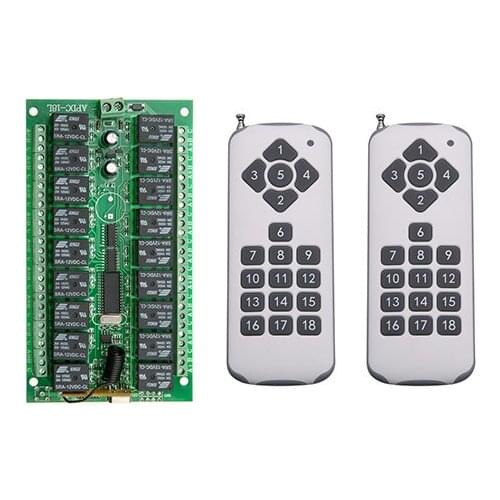 1000M Long Range DC12V 18CH Radio Controller RF Wireless Remote Control Switch System Transmitter+Receiver/lamp/Garage Doors