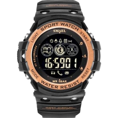 2019 Fashion Men Digital Watches Bluetooth Smart Watch SMAEL Sport Watch Pedometer Calories Reminder Multi-Functions Smartwatch