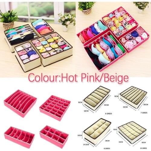 4 model of Storage Boxes Underwear Divider Drawer Lidded Closet Organizer Ropa Interior Organizador For Ties Socks Shorts Bra