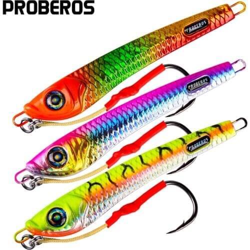 5pcs/lot New Design JIGGING JIG Lead Fish 100G-200G Fishing Lure 5 Color Fishing Baits with Hooks 13.8cm-17cm Lead Lures