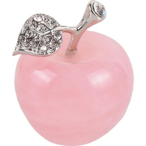 Apple Mini Figurines Original Rose Quartz Fashion Chakra Crystal Mineral Wedding Favor Gift Healing Reiki Home Decor Accessories