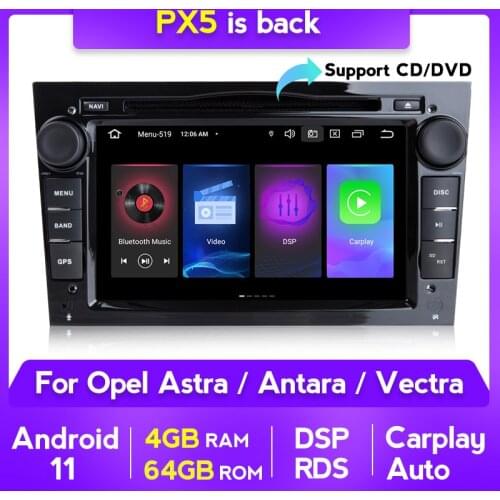 2 din Android 11 car radio with screen PX6 For Opel Vauxhall Astra Antara Meriva Vivaro Combo Signum Vectra Corsa video players
