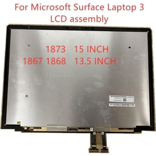 Free shipping New 1867 1868 1873 LCD Screen Assembly For Microsoft Surface Laptop 3 13.5" 15" Display Full Assembly Replacement