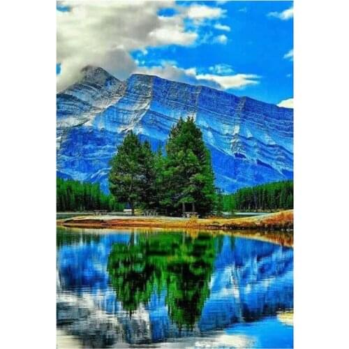 Snow scenic DIY Diamond Painting " snow Mountain landscape " Full Diamond Embroidery Cross Stitch Rhinestone Mosaic Painting