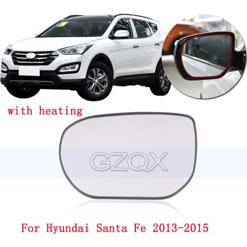 CAPQX With Heating Outer Rearview Mirror Glass lens 87611-A1010 For Hyundai Santa Fe SantaFe IX45 2013 2014 2015