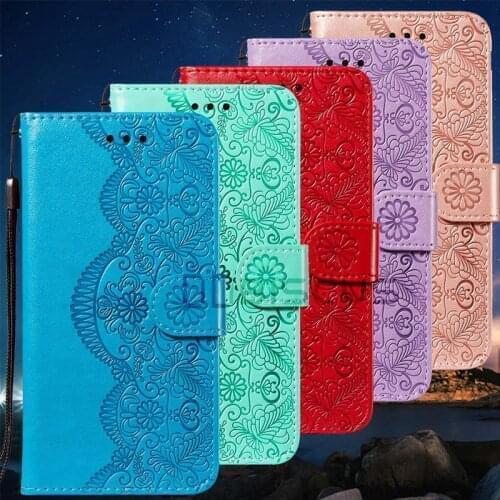 Case for Samsung A01 A10 A11 M11 A31 A51 A50 A21S A21 A71 A41 A40 A20 A10S M51 M21 M51 M31 M31S A42 A30S 3D Relief Flower Flip