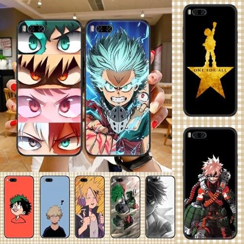 Anime my hero academia Phone case For Xiaomi Mi Max Note 3 A2 A3 8 9 9T 10 Lite Pro Ultra black painting cell cover silicone