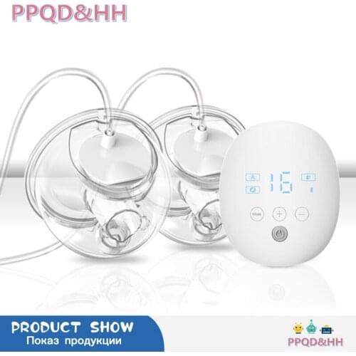 Electric Breast Pump Double Silent Wearable Automatic Milker USB Rechargable Hands-Free Portable Baby Milk Extractor
