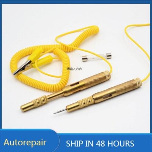 Car Circuit Pure Copper Test Pencil Repair Inspection Circuit Test Pencil 6-12V-24V Car Electroscope Wholesale