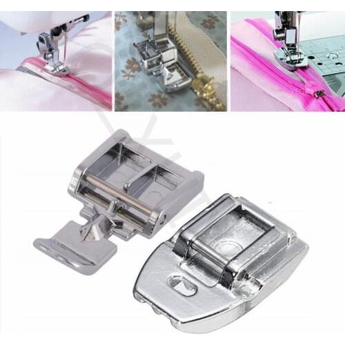2Pcs/Set Zipper Foot and Invisible Xipper Foot Fits All Low Shank Snap-On Brother Singer Sewing Machine Accessories 7YJ302