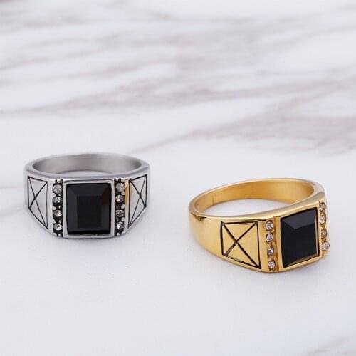 Fashion ring vintage stainless steel mens ring