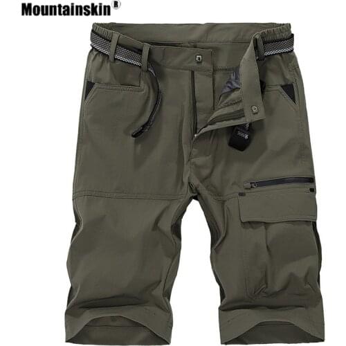 Mountainskin Men Hiking Outdoor Multi-Pocket Shorts Sportswear Trekking Camping Fishing Running Breathable Male Thin Short VA949